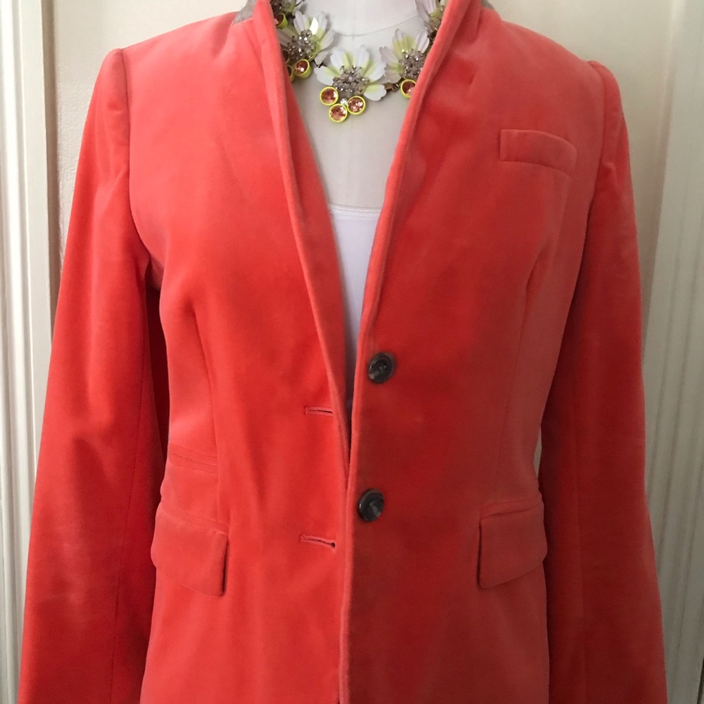 JCrew Velvet Schoolboy Blazer